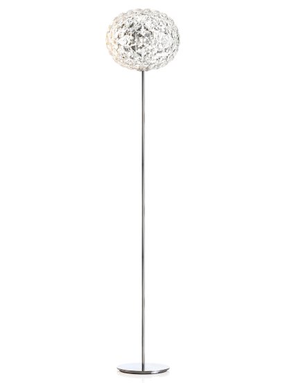 Lampadaire Planet, 160 cm, Transparent/argent