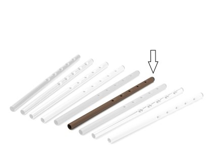 Rallonge en hauteur (1 lot) pour table Eiermann, Bronze