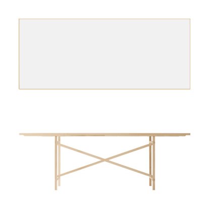 Table Egon, 220 cm, Résine de mélamine blanche