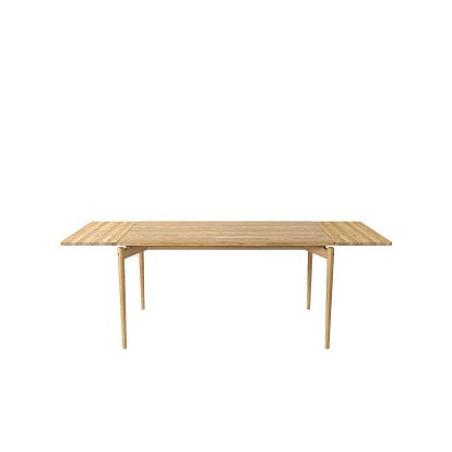 Table PUREdinner, 140 x 85 cm, Chêne huilé blanc, Avec 2 panneaux d'extension de même couleur (L 140-240 cm)