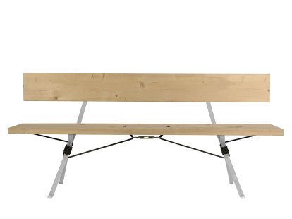 Banc Kampenwand avec dossier, Extérieur - Corde noir