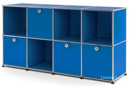Meuble mixte Sideboard XL pour enfants USM Haller, Bleu gentiane RAL 5010