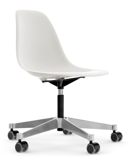 Eames Plastic Side Chair PSCC, Blanc RE, Sans rembourrage, Sans rembourrage