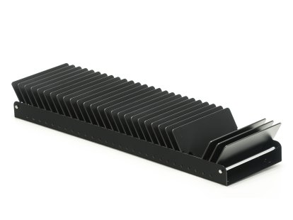 Range-CDs Inos pour porte coulissante USM Haller, 50 (pour 5 x 28 CDs), Noir graphite RAL 9011