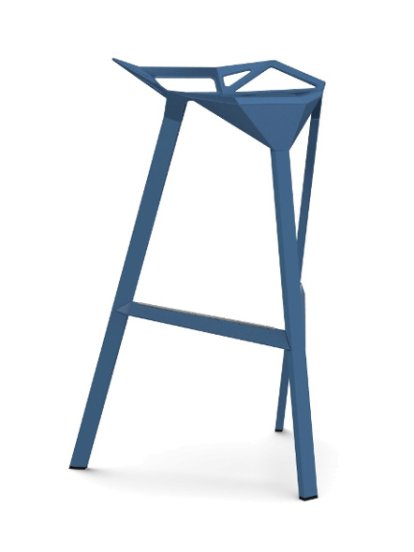 Tabouret Stool_One, Hauteur de l'assise pour la version bar 770 mm, Bleu brillant (5255)