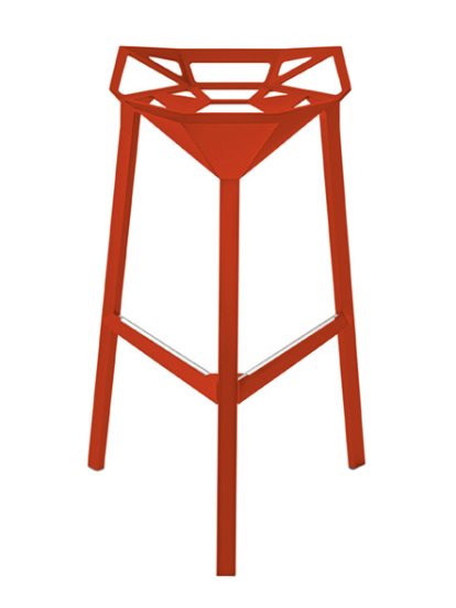 Tabouret Stool_One, Hauteur de l'assise pour la version bar 770 mm, Rouge mat (5085)
