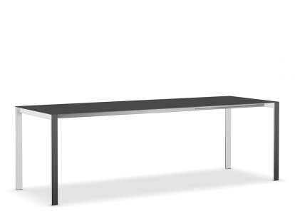 Table à manger Thin-K, Noir, Aluminium gris