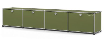 Meuble bas Lowboard XL pour enfants USM Haller, Vert olive RAL 6003