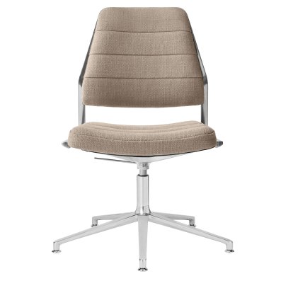 Chaise pivotante Swivel 454+, Piètement fixe, mélange laine-lin tilde