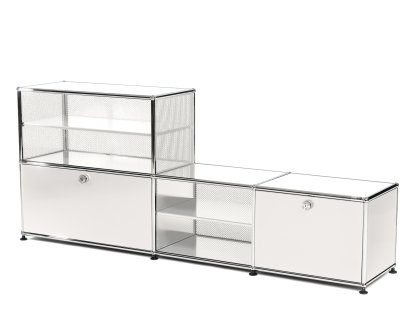 Étagère-banc de vestiaire Type 2 USM Haller, Blanc pur RAL 9010