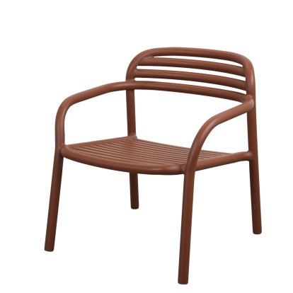 Fauteuil Lounge Bliss, Rouge du désert, Sans revêtement d'assise rembourré