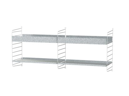 Étagère murale String Outdoor, Version F (H 50 x L 116 x P 30 cm)