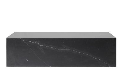 Table d'appoint Plinth  , H 27 x L 60 x P 100 cm, Noir