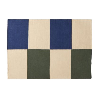 Tapis Ethan Cook Flat Works, L 240 x l 170 cm, Carreaux vert pêche