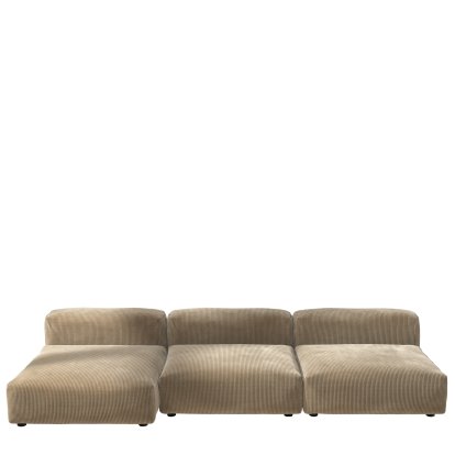 Vetsak Sofa Set 4, Cord velours - Sable, Sans coussin