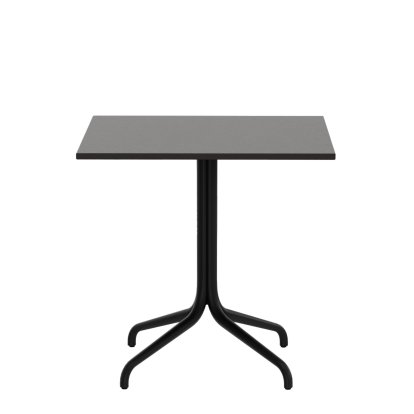 Table Belleville, 75 x 75 cm, Placage chêne foncé