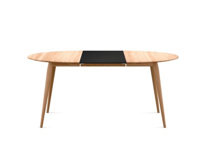 Table PLAYdinner Ronde, Chêne huilé  , L 120-170 cm, MDF noir