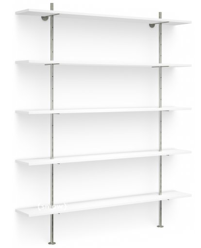 Étagère Eiermann, Mélaminé blanc, 200 cm, 238 cm