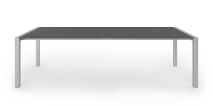 Table extensible Sushi, Fenix gris Bromo avec bord de même couleur, L 177-271 x l 100 cm, Aluminium andoisé