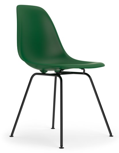 Eames Plastic Side Chair RE DSX, Vert émeraude, Sans rembourrage, Sans rembourrage, Version standard - 43 cm, Revêtement basic dark