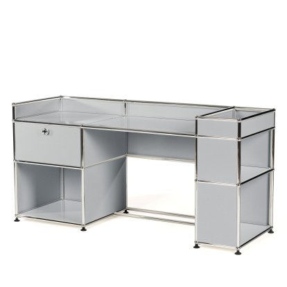 Bureau pour enfants USM Haller, Argent mat USM