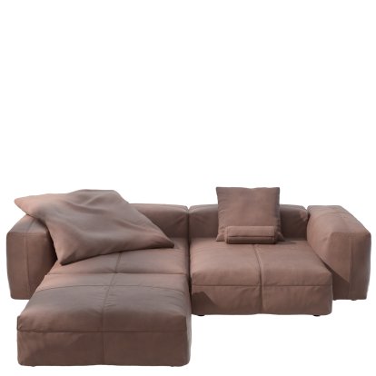 Vetsak Sofa Set 3, Cuir - Pierre, Avec coussin