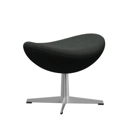 Repose-pied l'Oeuf, Re-wool, 198 - Noir/naturel, Aluminium satiné et poli