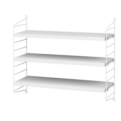 Étagère murale S String, 20 cm, Blanc, Laqué blanc