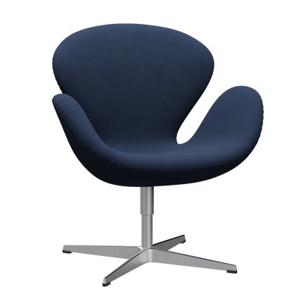 Fauteuil Swan (cygne), Hauteur spéciale 48 cm, Christianshavn, Christianshavn 1155 - Bleu foncé