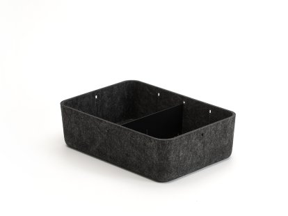 Boîte USM Inos, L 22,3 x H 9,5 cm, Anthracite, Séparation 1