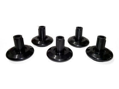 Patins (1 lot) pour chaises Vitra, Pour Lounge Chair, Patins en feutre pour sols durs, basic dark