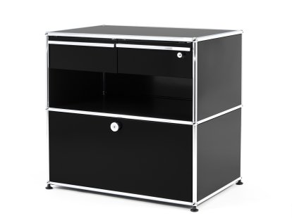 Meuble mixte Sideboard Office M USM Haller, Noir graphite RAL 9011