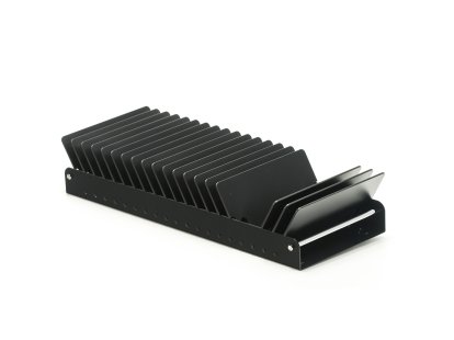 Range-CDs Inos pour porte coulissante USM Haller, 35 (pour 5 x 19 CDs), Gris clair RAL 7035