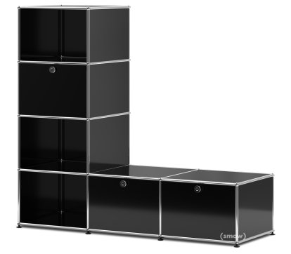 Étagère-banc USM Haller, Noir graphite RAL 9011