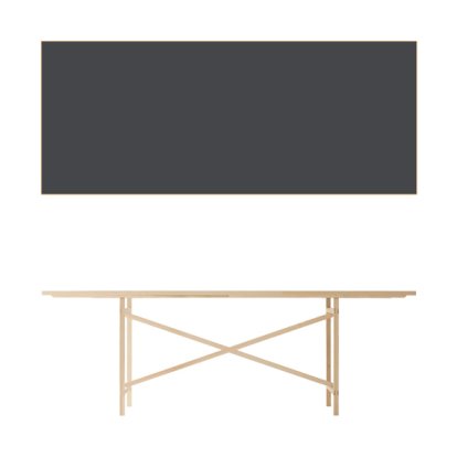Table Egon, 220 cm, Résine de mélamine anthracite