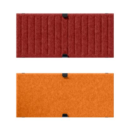 USM Haller Soft Panel Duo pour étagère USM, 75 cm x 35 cm, Rouge / Orange