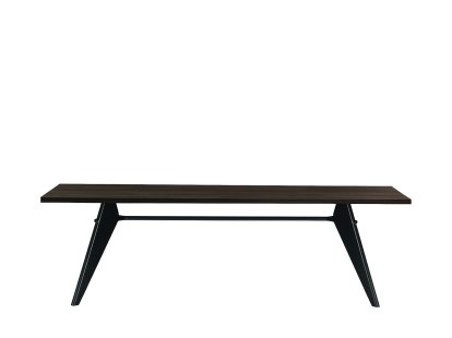 Table EM, 240 x 90 cm, Chêne foncé placage, vernis de protection, Noir intense