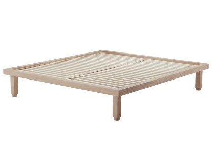 Lit Kaya, 200 x 200 cm (XLarge), Chêne ciré avec pigment blanc