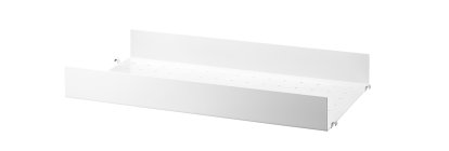 Planche métal String System, 58 x 30 cm, Rebord haut, Blanc