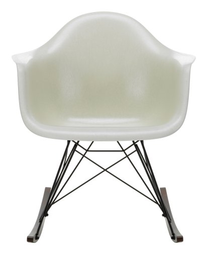 Eames Fiberglass Armchair RAR, Eames parchment, Revêtement basic dark, Érable foncé