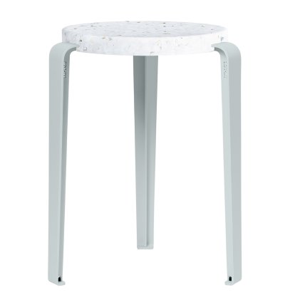 Tabouret Lou, plastique recyclé, Venezia, Bleu pâle