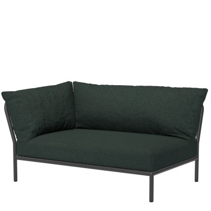 Canapé d'angle gauche Level 2, Gris foncé, Vert Alpin