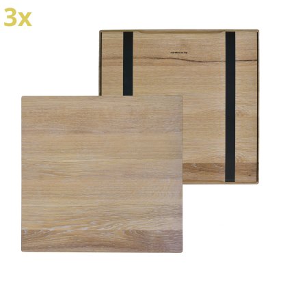 Plateau en bois pour étagères USM Haller, taille XL, 50 cm x 50 cm, Chêne, huilé blanc