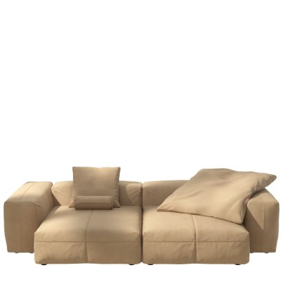 Vetsak Sofa Set 2, XL, Cuir - Beige, Avec coussin