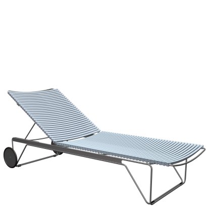 Chaise longue Click, Dusty bleu clair, Sans coussin