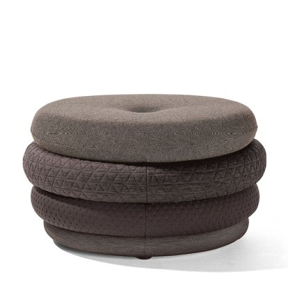 Pouf Fat Tom, 4 coussins, sans pieds, Marron