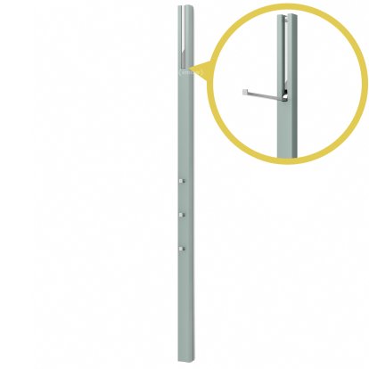 Portemanteau Line, Laqué couleur jade, Chrome poli