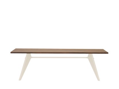 Table EM, 240 x 90 cm, Noyer américain massif huilé, Écru