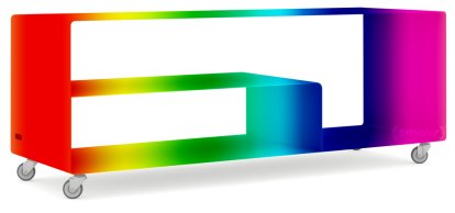 Sideboard R 111, Bicolore   , Bicolore au choix (RAL Classic), Roulettes industrielles