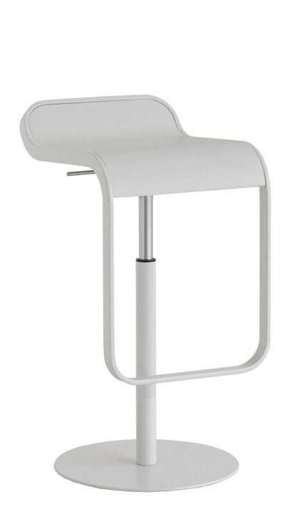 Tabouret LEM, 55-67 cm, Verni blanc perle